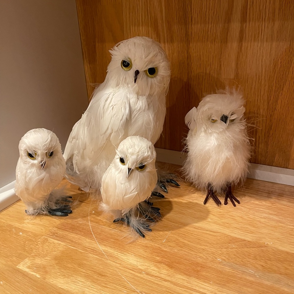Momma owl and three babies decoration for Christmas and thanksgiving